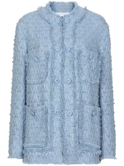 DOLCE & GABBANA SINGLE BREASTED MULTIPLE POCKET RUSH-STITCH JACKET