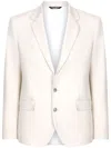 Dolce & Gabbana Single-breasted Notched-lapels Blazer In White