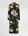 Dolce & Gabbana Single-breasted Peony And Rose-print Brocade Coat In Print