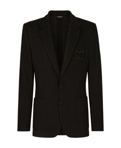 DOLCE & GABBANA SINGLE-BREASTED PINSTRIPE BLAZER