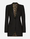 Dolce & Gabbana Pinstripe Wool Jacket In マルチカラー