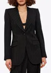 Dolce & Gabbana Dolce  Gabbana Single-breasted Pinstriped Jacket In Black