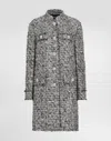 Dolce & Gabbana Single-breasted Raschel Tweed Coat In Multicolor