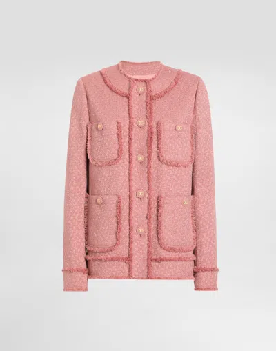 DOLCE & GABBANA SINGLE-BREASTED RASCHEL TWEED JACKET