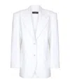 Dolce & Gabbana Single-breasted Raschel Tweed Jacket In White