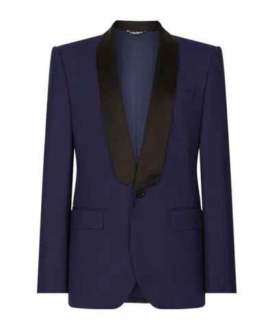 Dolce & Gabbana Single-breasted Shawl-lapels Blazer In Black
