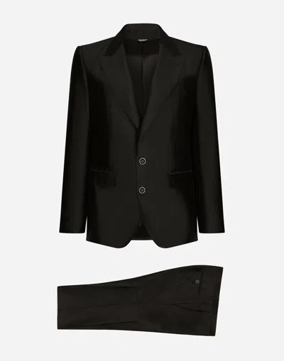Dolce & Gabbana Single-breasted Sicilia-fit Suit In Black