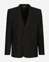 Dolce & Gabbana Single-breasted Sicilia-fit Tuxedo Jacket In Black