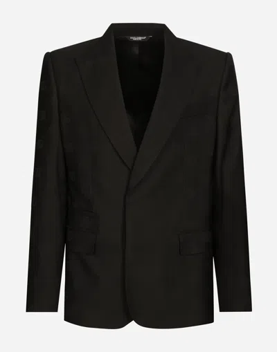 Dolce & Gabbana Single-breasted Sicilia-fit Tuxedo Jacket In Black