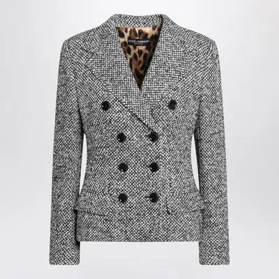 DOLCE & GABBANA DOLCE & GABBANA SINGLE-BREASTED SPECKLED WOOL-BLEND JACKET