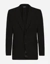 Dolce & Gabbana Single-breasted Stretch Cotton Taormina-fit Jacket In Black