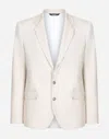 Dolce & Gabbana Single-breasted Notched-lapels Blazer In Beige