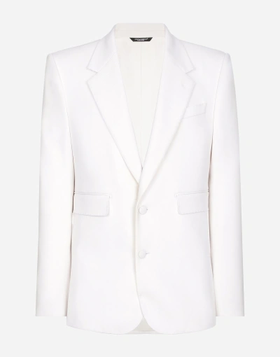 DOLCE & GABBANA SINGLE-BREASTED STRETCH WOOL SICILIA-FIT JACKET