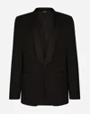 Dolce & Gabbana Black Wool Blazer In Black