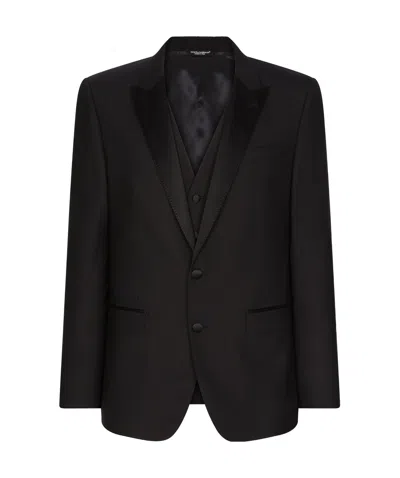 Dolce & Gabbana Single-breasted Suit In Black