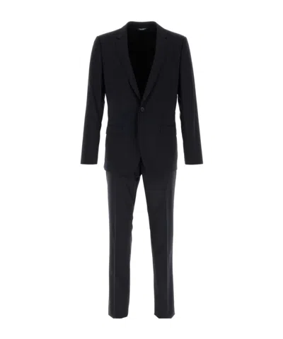 Dolce & Gabbana Single Breasted Suit In Black