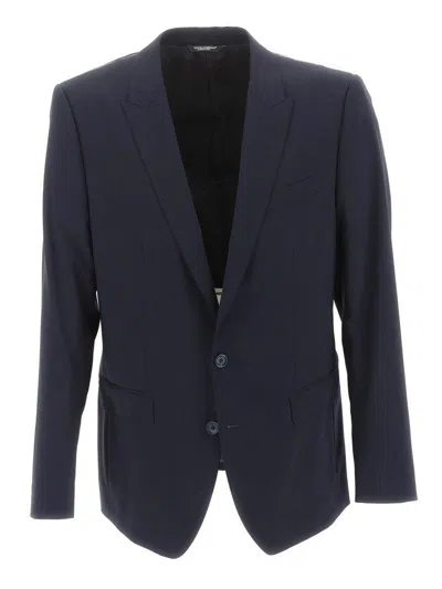 Dolce & Gabbana Single-breasted Suit In Blu Scurissimo