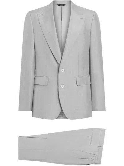 Dolce & Gabbana Single-breasted Suit In Grey