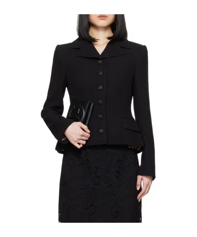 Dolce & Gabbana Single-breasted Suit Jacket In Black