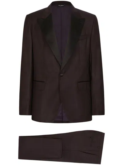 Dolce & Gabbana Single-breasted Suit In Red