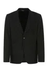 Dolce & Gabbana Black Stretch Viscose Blend Blazer In Black