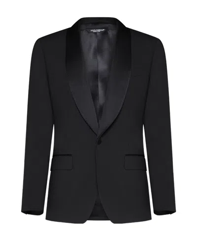 Dolce & Gabbana Dolce  Gabbana Single Breasted Tailored Blazer In Black