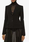 Dolce & Gabbana Single-breasted Tailored Wool-blend Blazer In Black