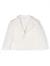 Dolce & Gabbana Single-breasted Textured Blazer In White
