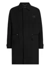 Dolce & Gabbana Single-breasted Trench Coat In Black