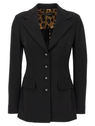 Dolce & Gabbana Single-breasted Turlington Blazer In Black