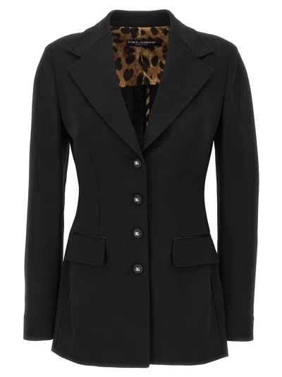 Dolce & Gabbana Single-breasted Turlington Blazer In Black
