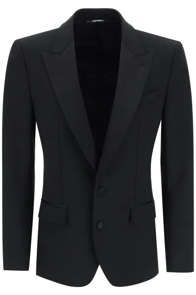 Dolce & Gabbana Single-breasted Tuxedo Jacket In Black