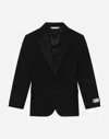 Dolce & Gabbana Single-breasted Tuxedo Jacket With Logo Tag In Black