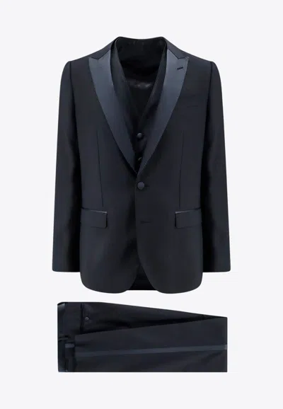 Dolce & Gabbana Single-breasted Tuxedo Suit In Blue