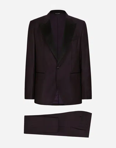 Dolce & Gabbana Single-breasted Tuxedo Suit In Multicolor