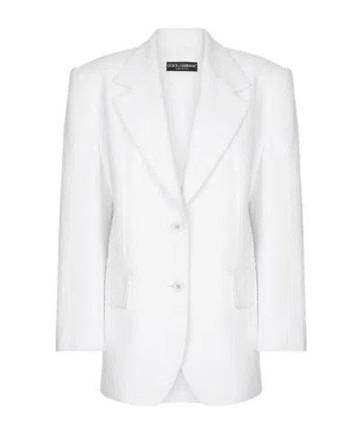 DOLCE & GABBANA DOLCE  GABBANA SINGLE-BREASTED RASCHEL TWEED JACKET
