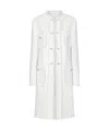 Dolce & Gabbana Wool Tweed Coat In White
