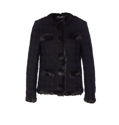 DOLCE & GABBANA SINGLE BREASTED TWEED JACKET