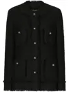 Dolce & Gabbana Single-breasted Tweed Jacket In Black