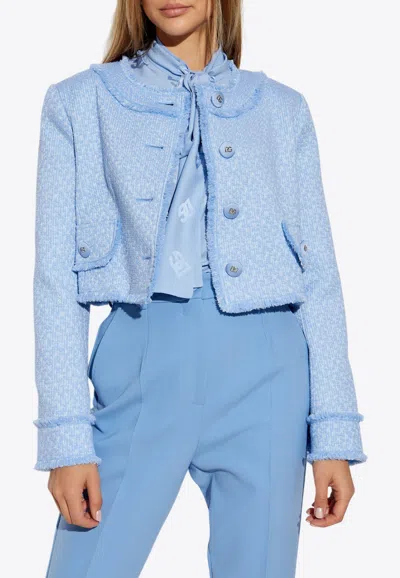 DOLCE & GABBANA SINGLE-BREASTED TWEED JACKET