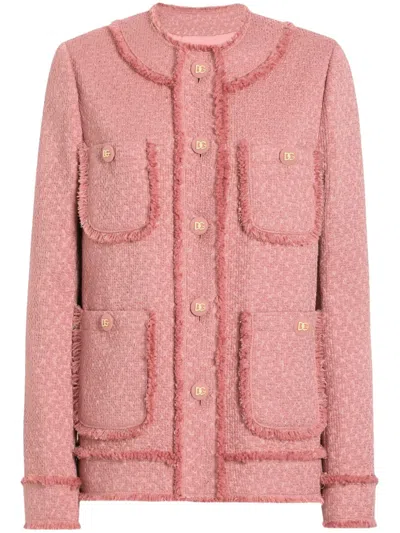 DOLCE & GABBANA SINGLE-BREASTED TWEED JACKET