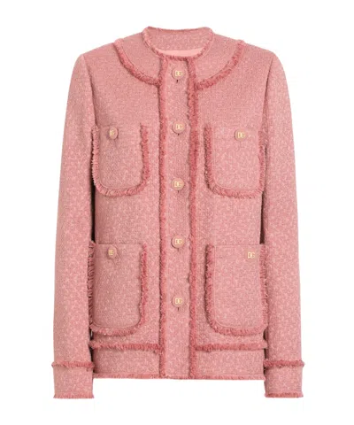 DOLCE & GABBANA DOLCE  GABBANA SINGLE-BREASTED RASCHEL TWEED JACKET