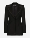 DOLCE & GABBANA SINGLE-BREASTED TWILL TURLINGTON TUXEDO JACKET