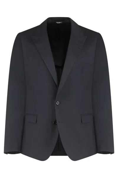 Dolce & Gabbana Single-breasted Two-button Jacket In Black