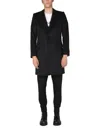 Dolce & Gabbana Single-breasted Velours Coat In Black