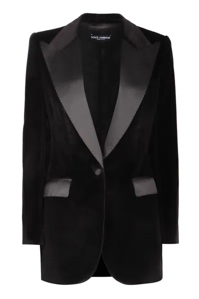 DOLCE & GABBANA DOLCE & GABBANA SINGLE-BREASTED VELVET JACKET