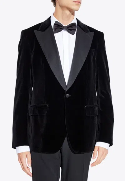 Dolce & Gabbana Single-breasted Velvet Tuxedo Blazer