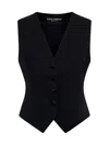 Dolce & Gabbana Single-breasted Vest In Nero