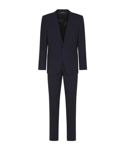 Dolce & Gabbana Single-breasted Virgin-wool Blazer And Waistcoat Set In Black