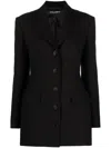 Dolce & Gabbana Single-breasted Virgin-wool Blazer In Black